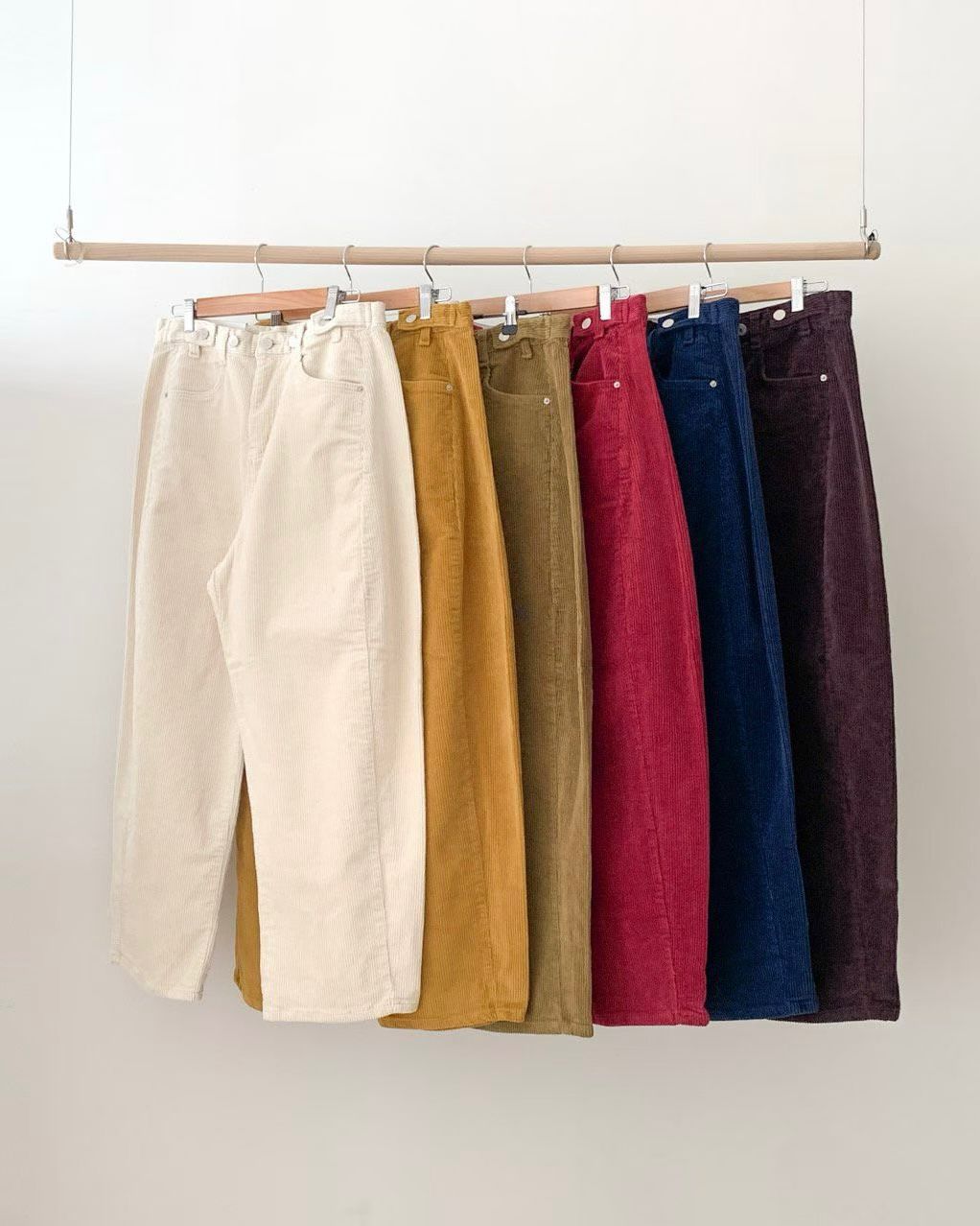 韓國燈芯絨彎刀休閑褲