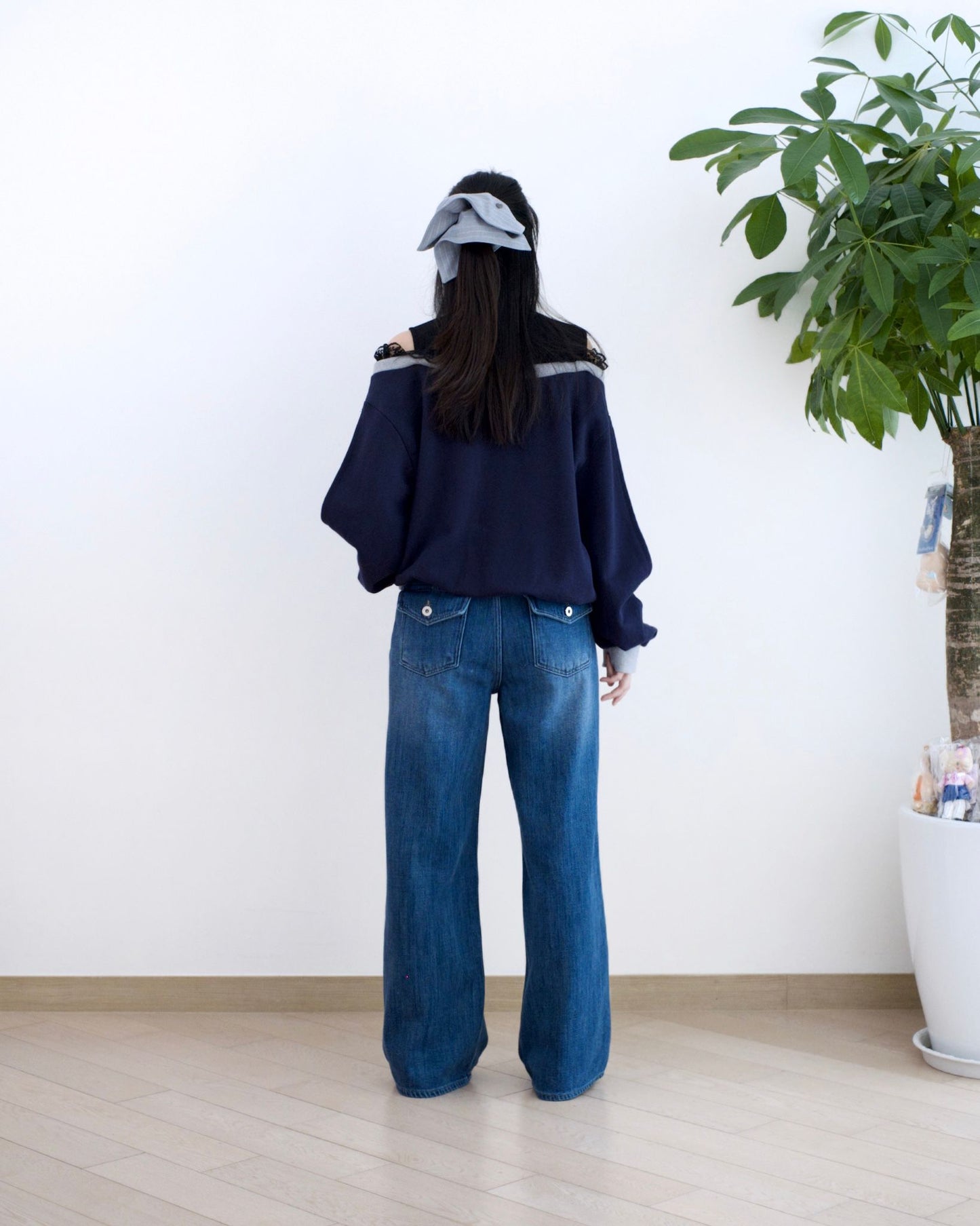 韓國洗水直腳牛仔褲