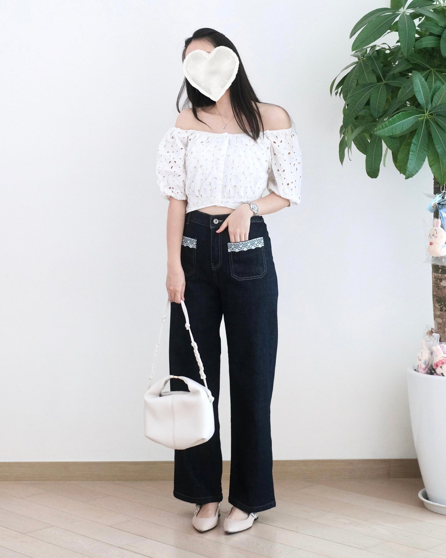 Eltoo Lace花邊牛仔褲