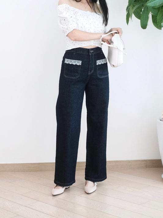 Eltoo Lace花邊牛仔褲