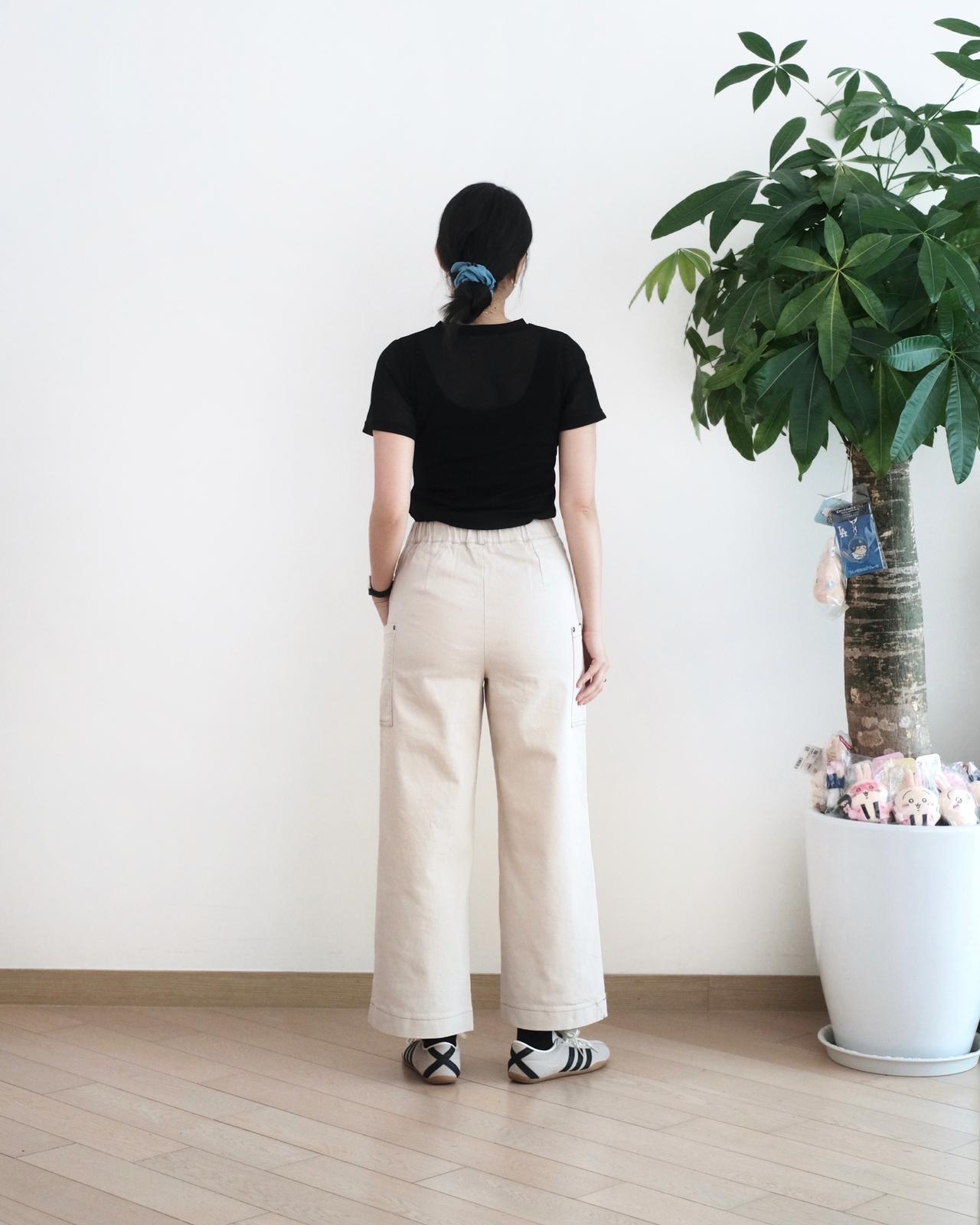 Eltoo 側口袋直筒扯布褲