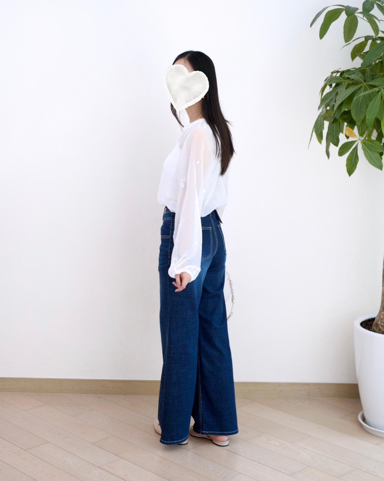 Gori 明線微喇叭牛仔褲