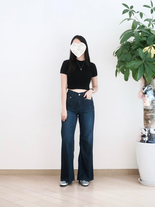 Gori 軟薄微喇叭牛仔褲