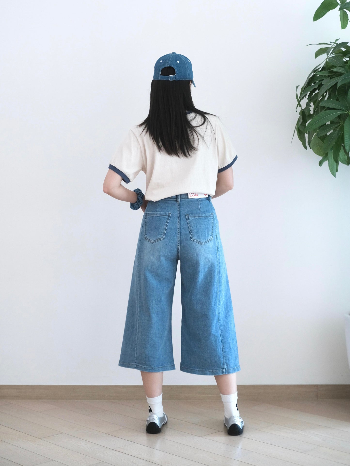 Howluk ᴄᴏᴏʟ七分闊筒牛仔短褲