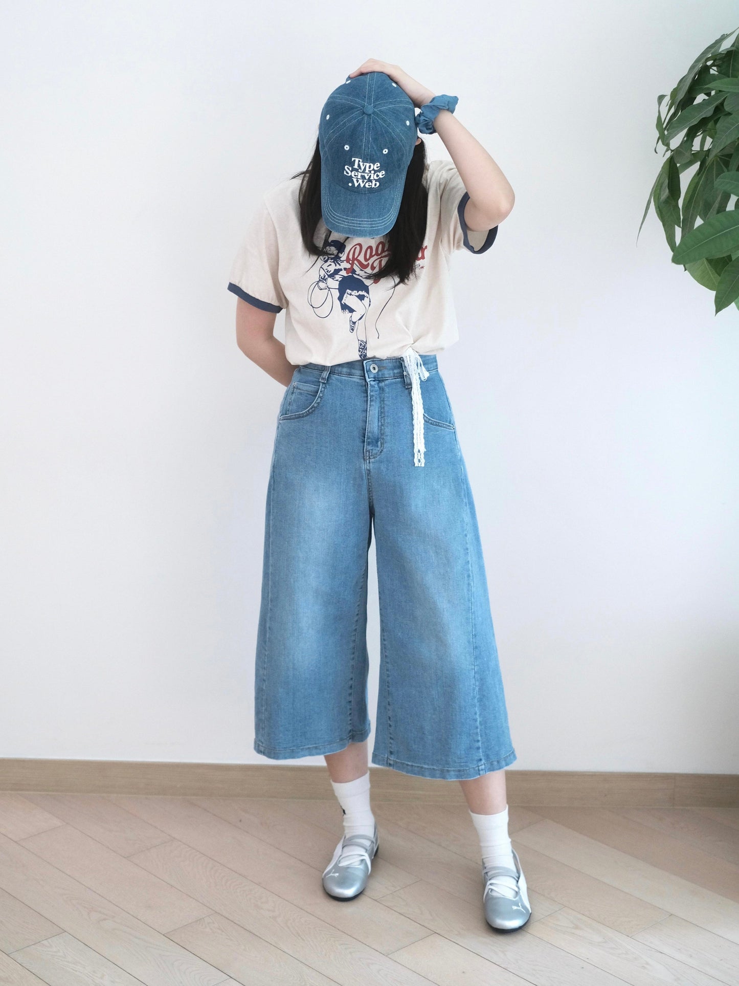 Howluk ᴄᴏᴏʟ七分闊筒牛仔短褲