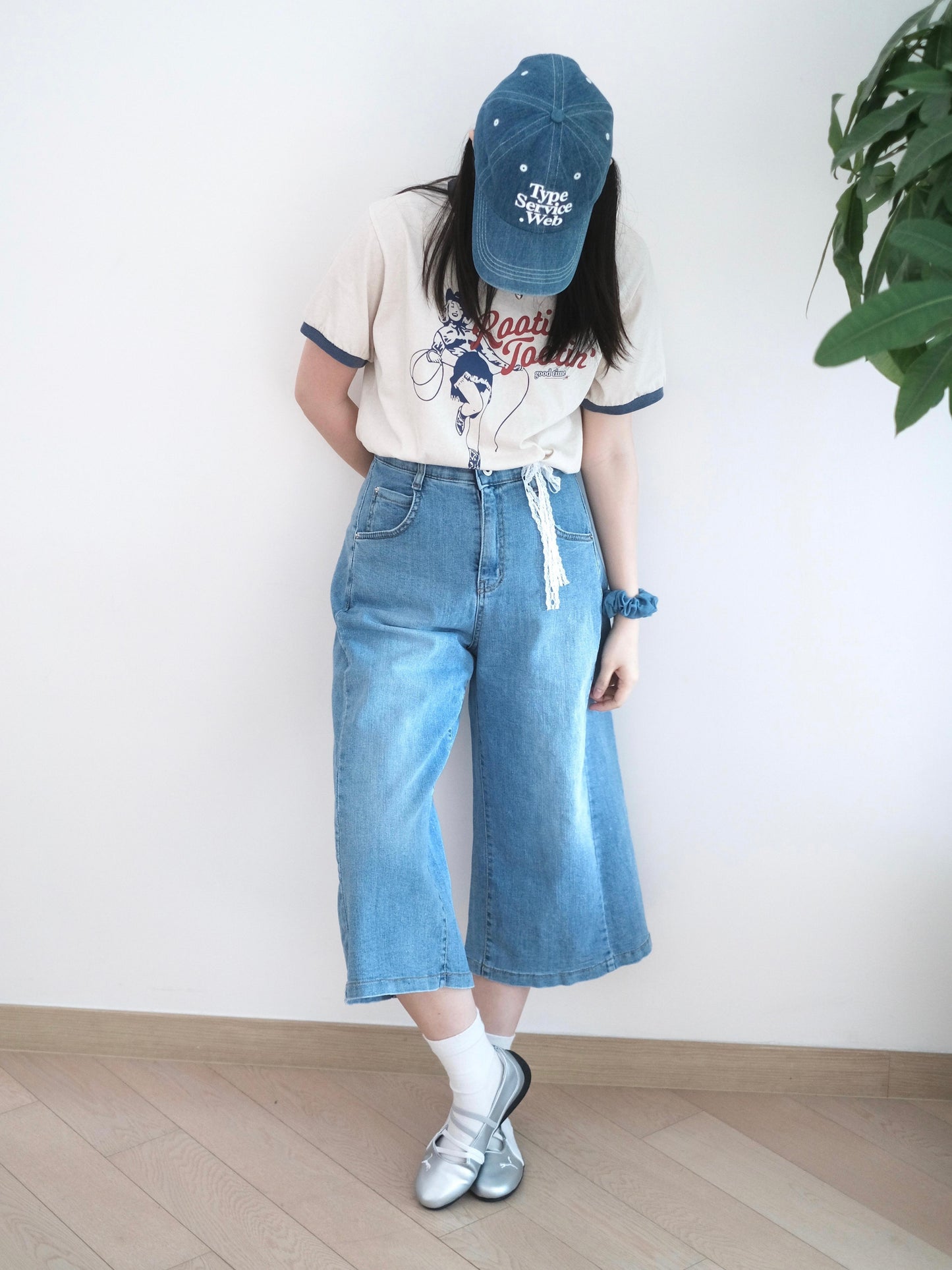 Howluk ᴄᴏᴏʟ七分闊筒牛仔短褲