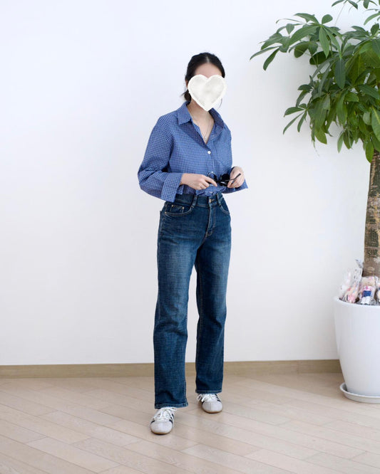 Howluk 薄絨直腳牛仔褲