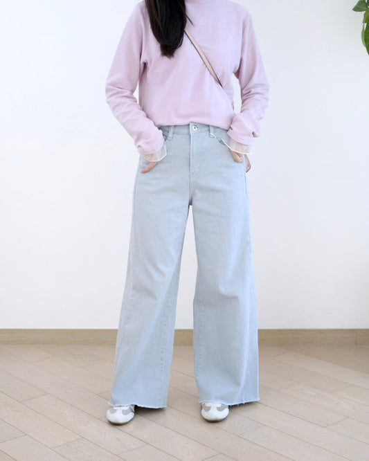 Howluk 粉色系闊筒休閑褲