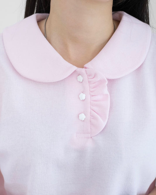 韓國翻領花邊Polo