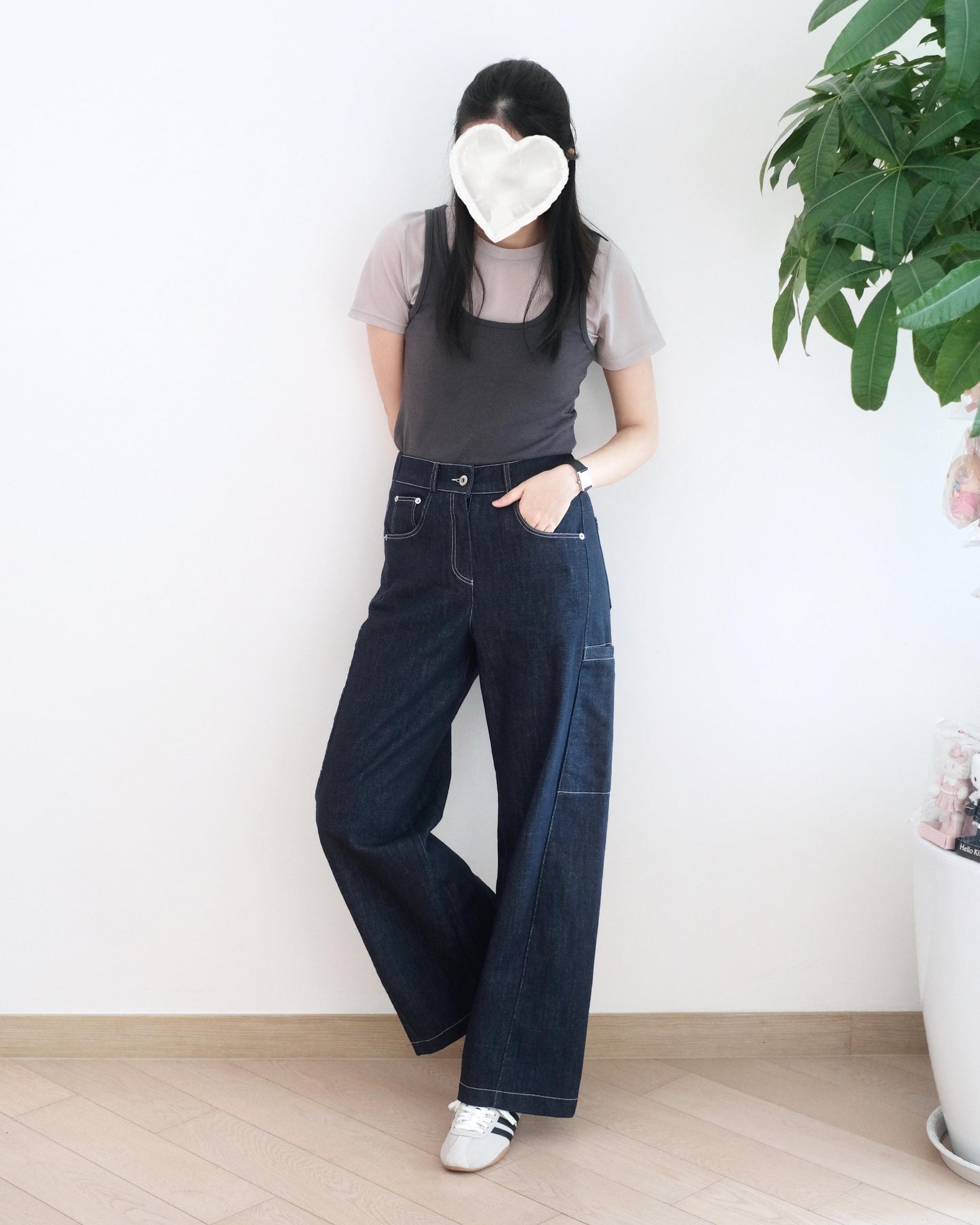 Moci 大口袋工裝牛仔褲