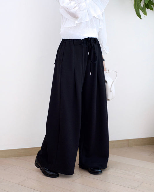 Moci Lace花邊併腰闊褲