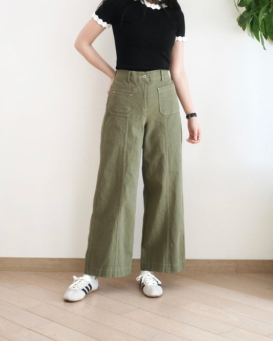 Moci 車骨小口袋扯布褲︎