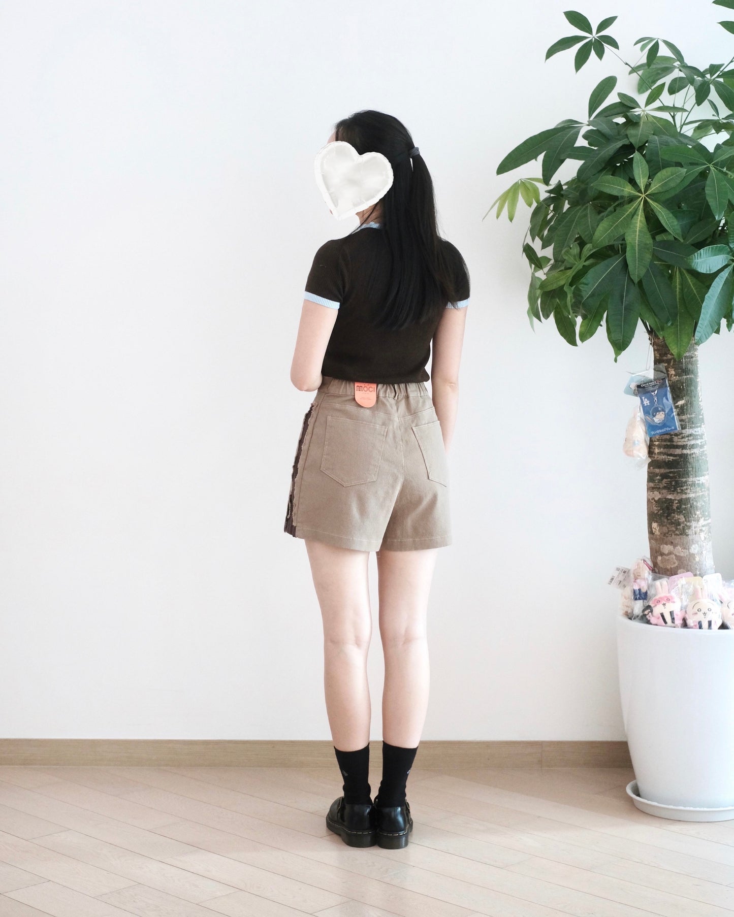 Moci 拼邊扯布裙褲
