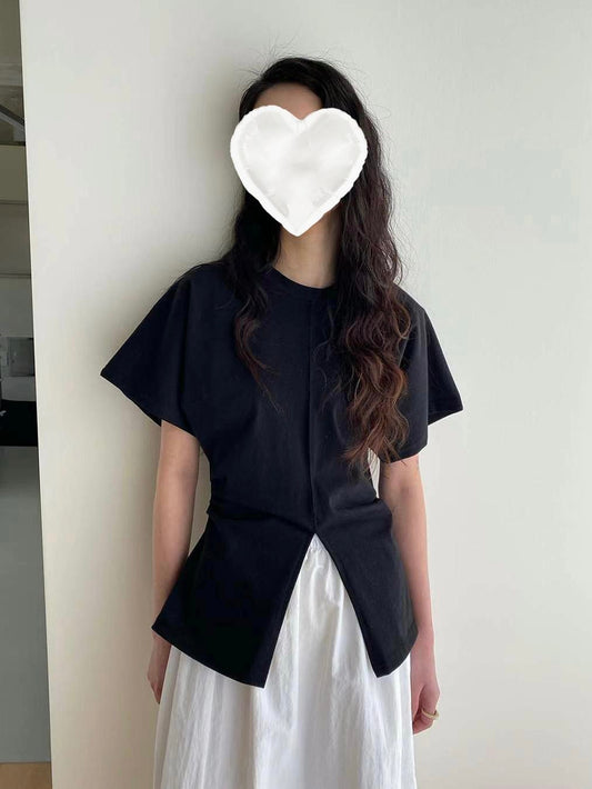 韓國圓領前開衩𝚃𝚘𝚙