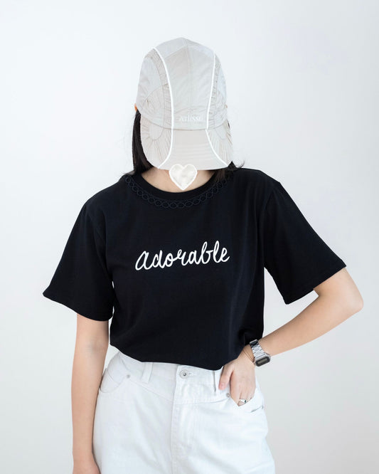 韓國通花領Adorable Tee