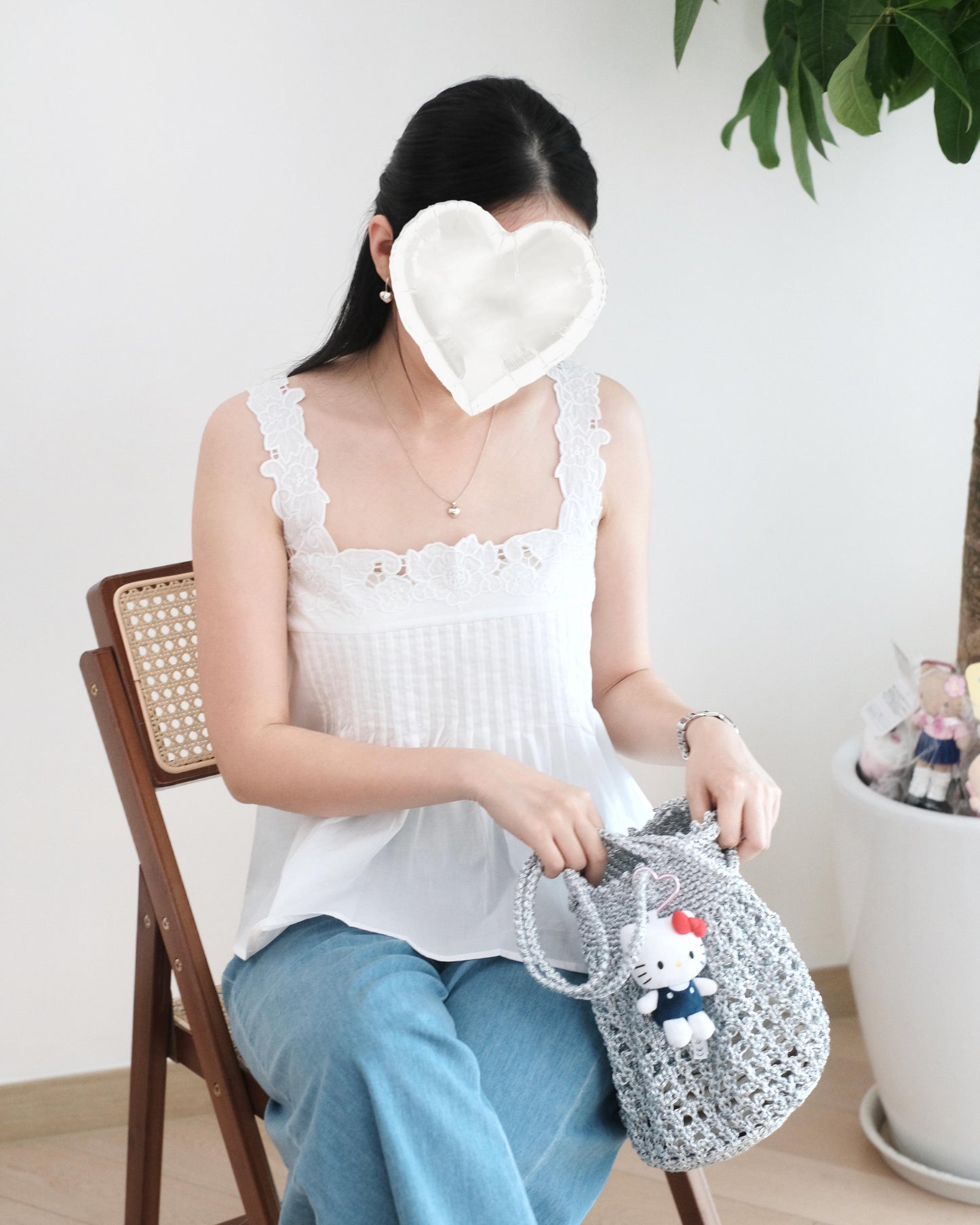 韓國鈎花吊帶背心