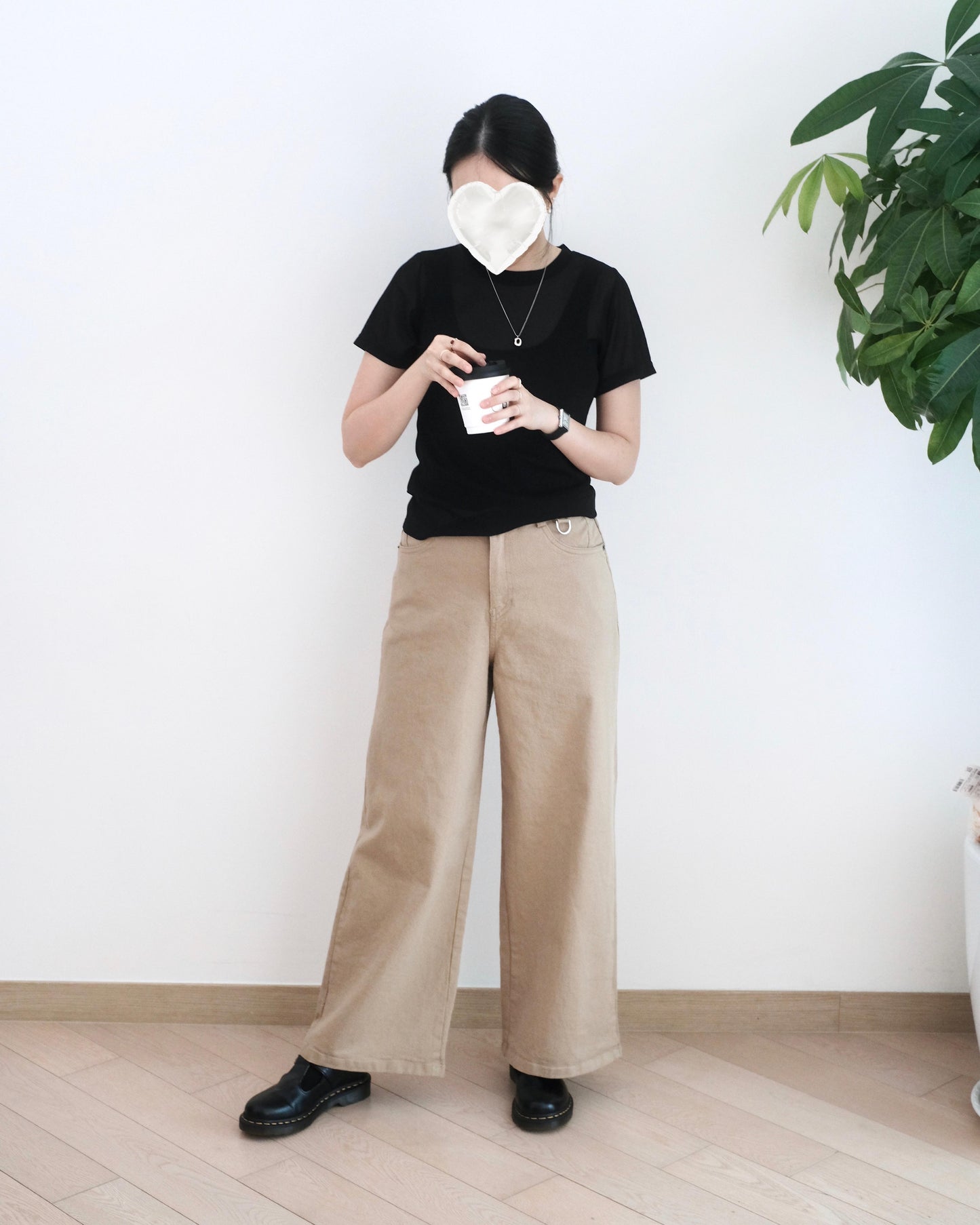 韓國直筒扯布褲