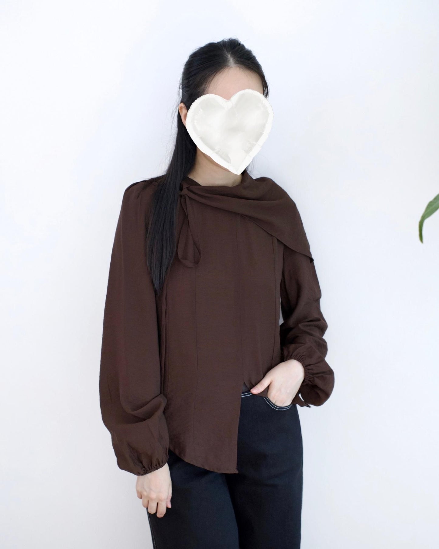 韓國三角巾襯衫