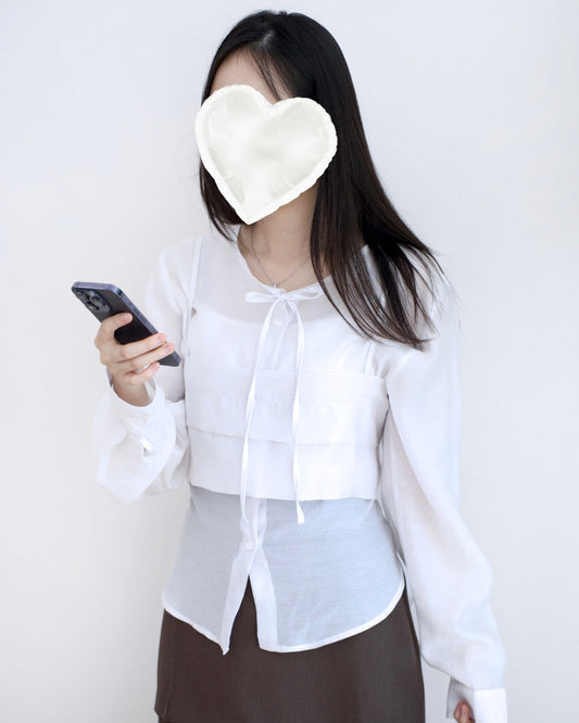 韓國麻棉吊帶+襯衫Set