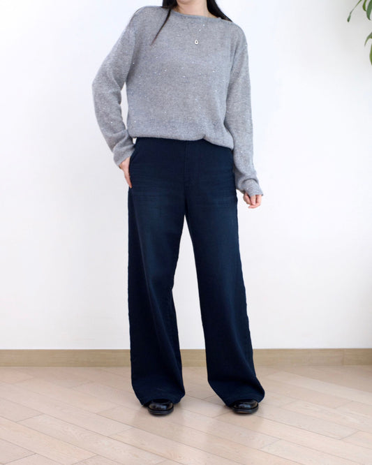 Vikini 全橡筋直筒牛仔褲