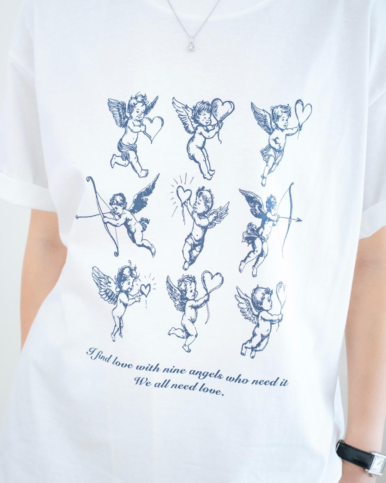 天使圖案Tee