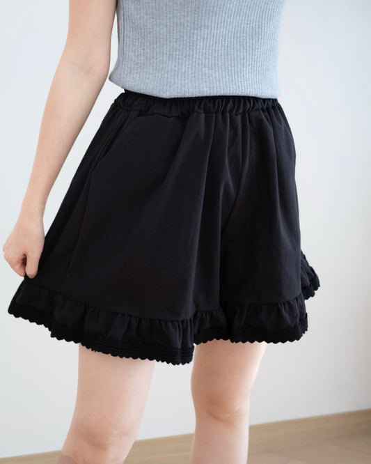 韓國波浪Ruffle Lace邊短褲