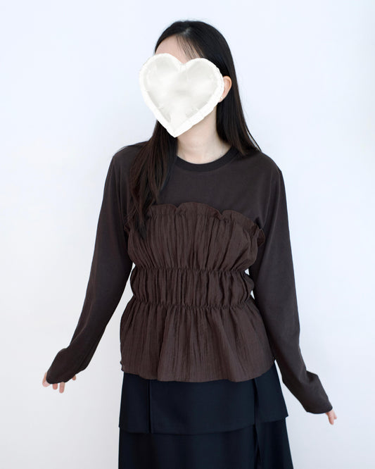 韓國閃閃雪紡修腰Top