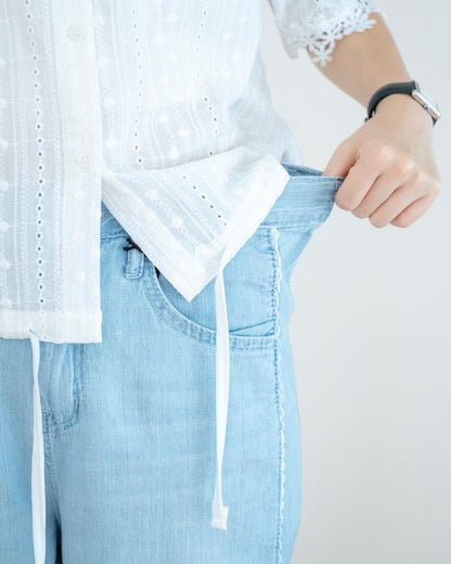 Gori Lace 闊腳牛仔褲