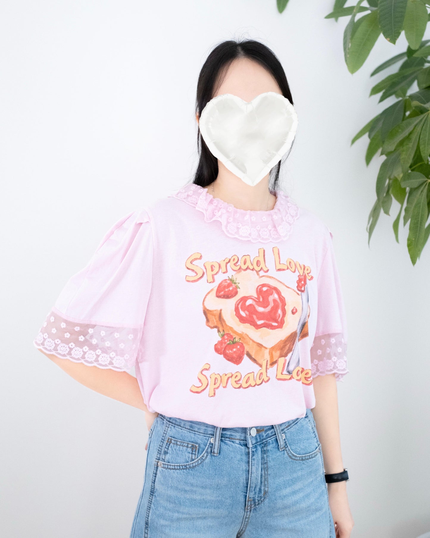 Lace拼多士圖案Tee