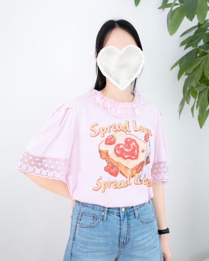 Lace拼多士圖案Tee