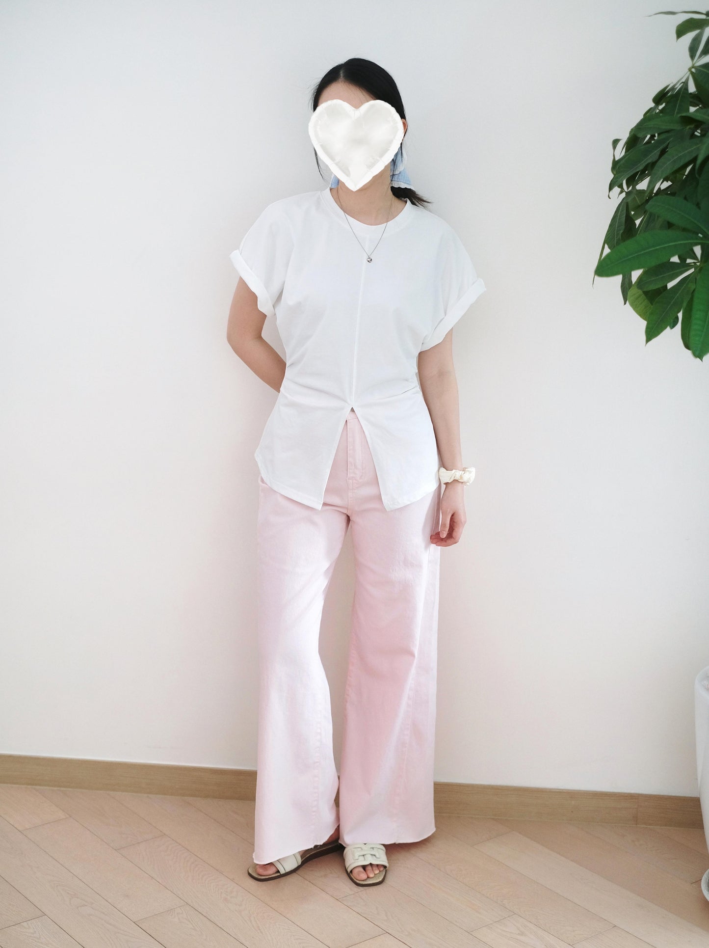 Howluk 薄料闊筒扯布褲