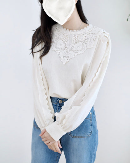 韓國Lace襯衫