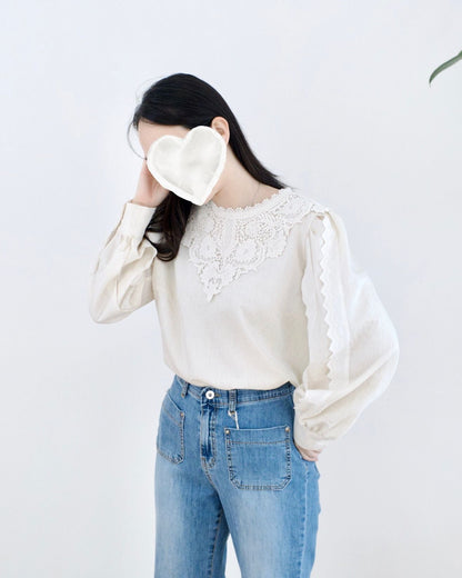 韓國Lace襯衫
