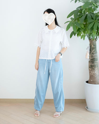 Gori Lace 闊腳牛仔褲