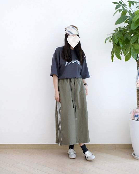 Moci 束繩拉鍊長裙