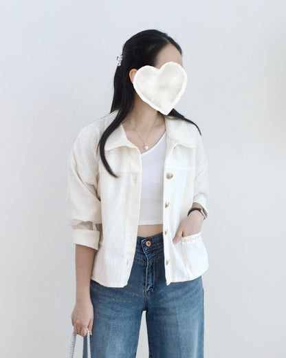 韓國小香風麻質薄外套