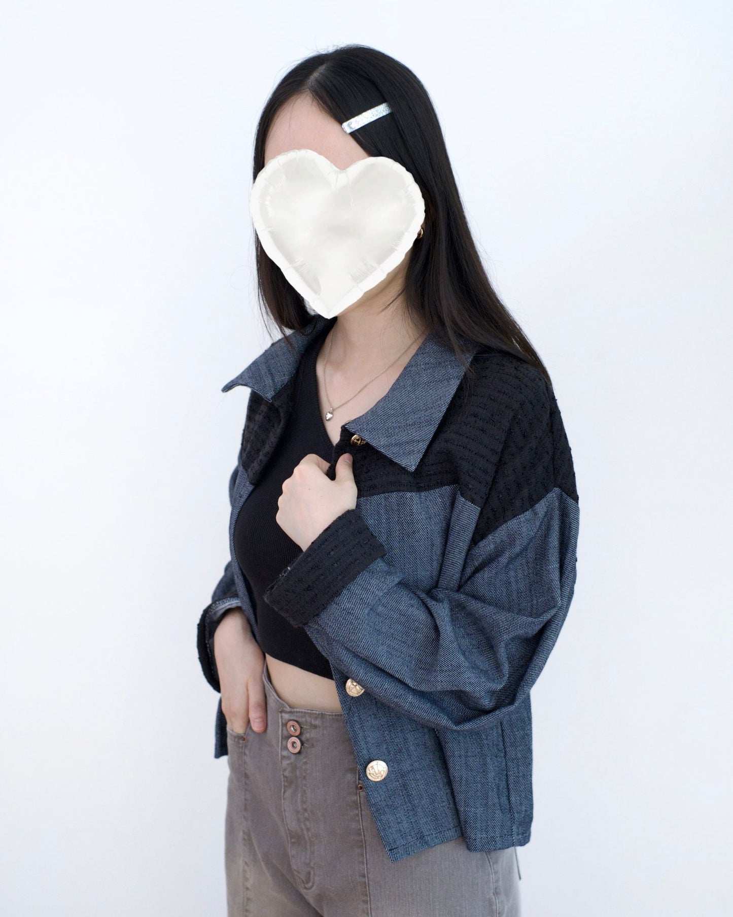 韓國小香風麻質薄外套