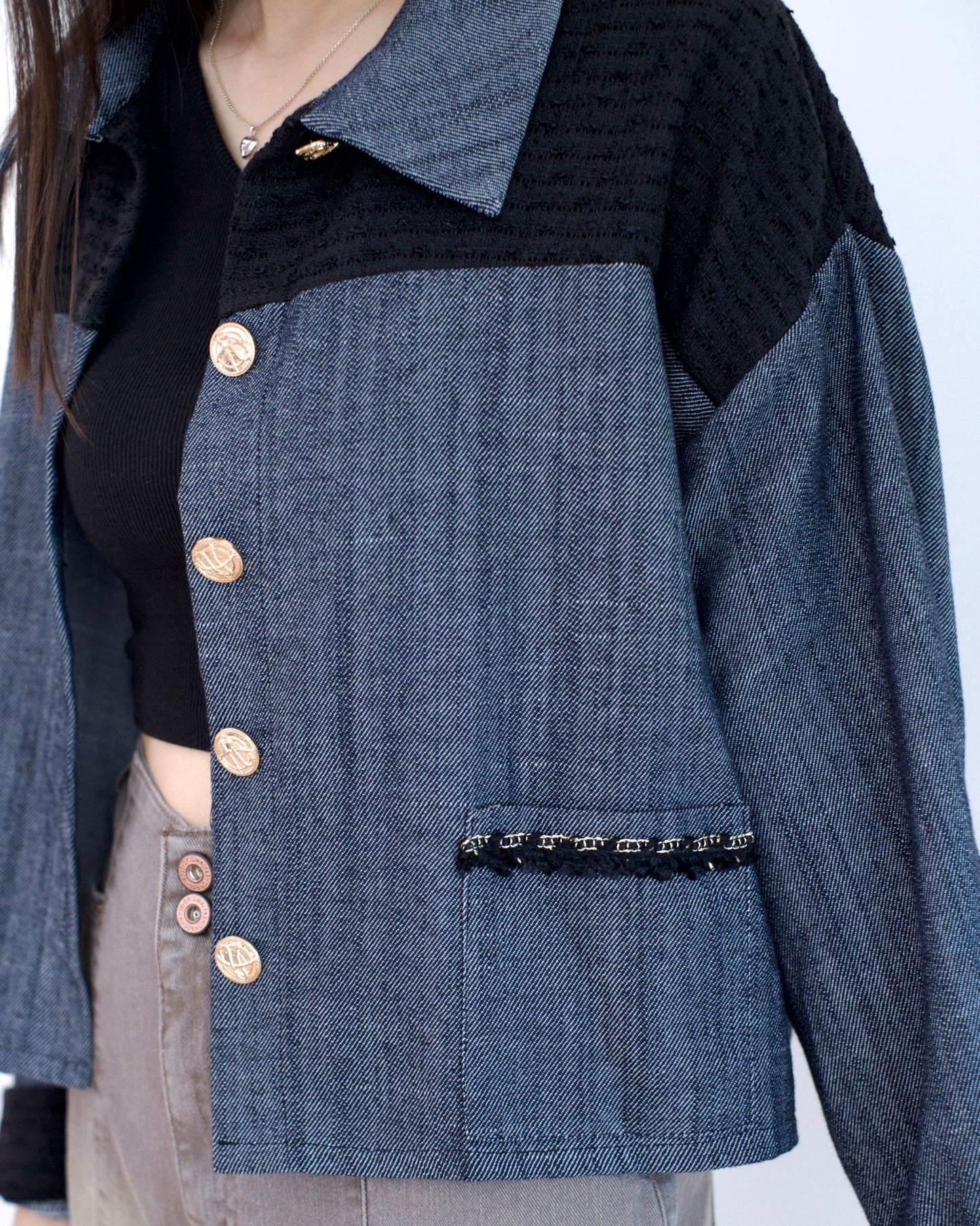 韓國小香風麻質薄外套