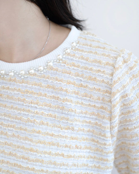 韓國珍珠Tweed Top