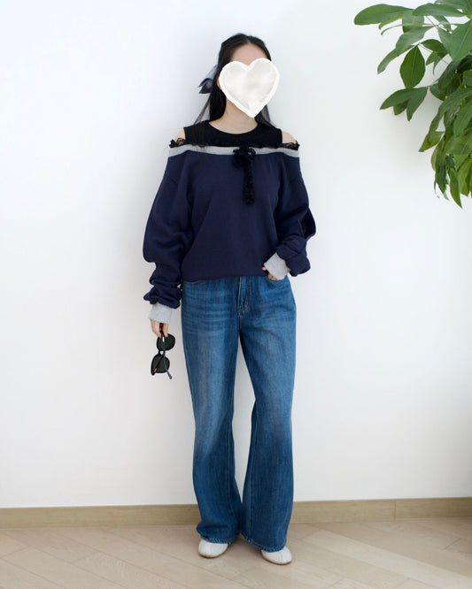 韓國洗水直腳牛仔褲