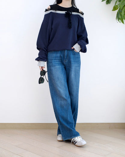 韓國洗水直腳牛仔褲