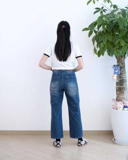 韓國洗水直腳牛仔褲