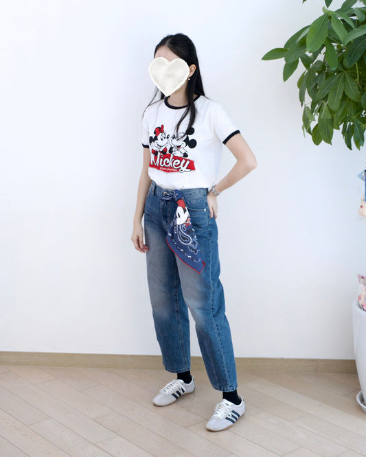 韓國洗水直腳牛仔褲