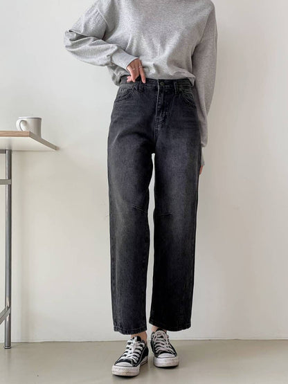 韓國洗水直腳牛仔褲