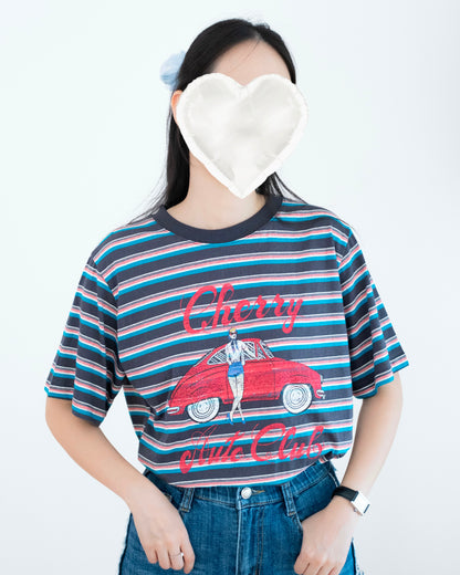 Cherry橫間車車圖案Tee