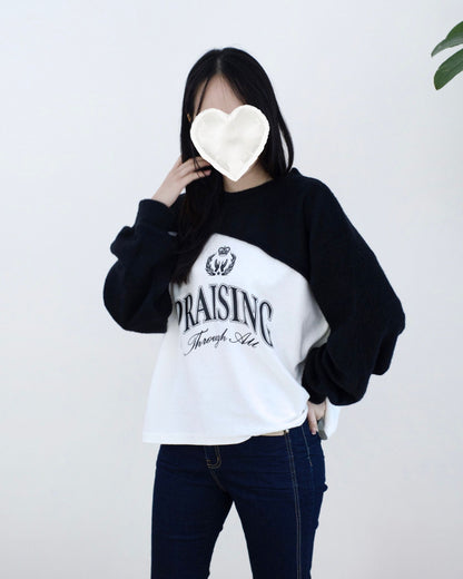 韓國毛毛不規則Top