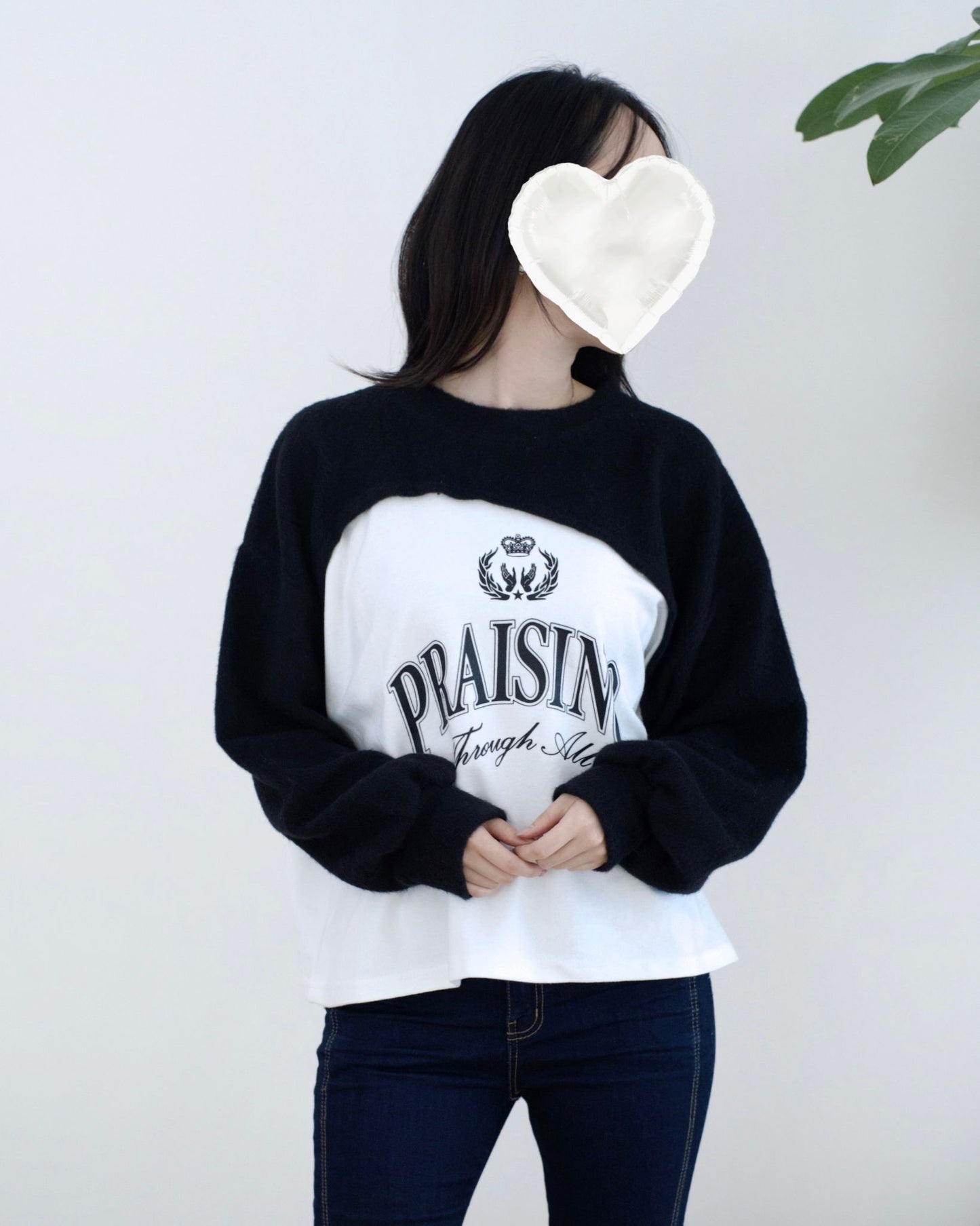 韓國毛毛不規則Top