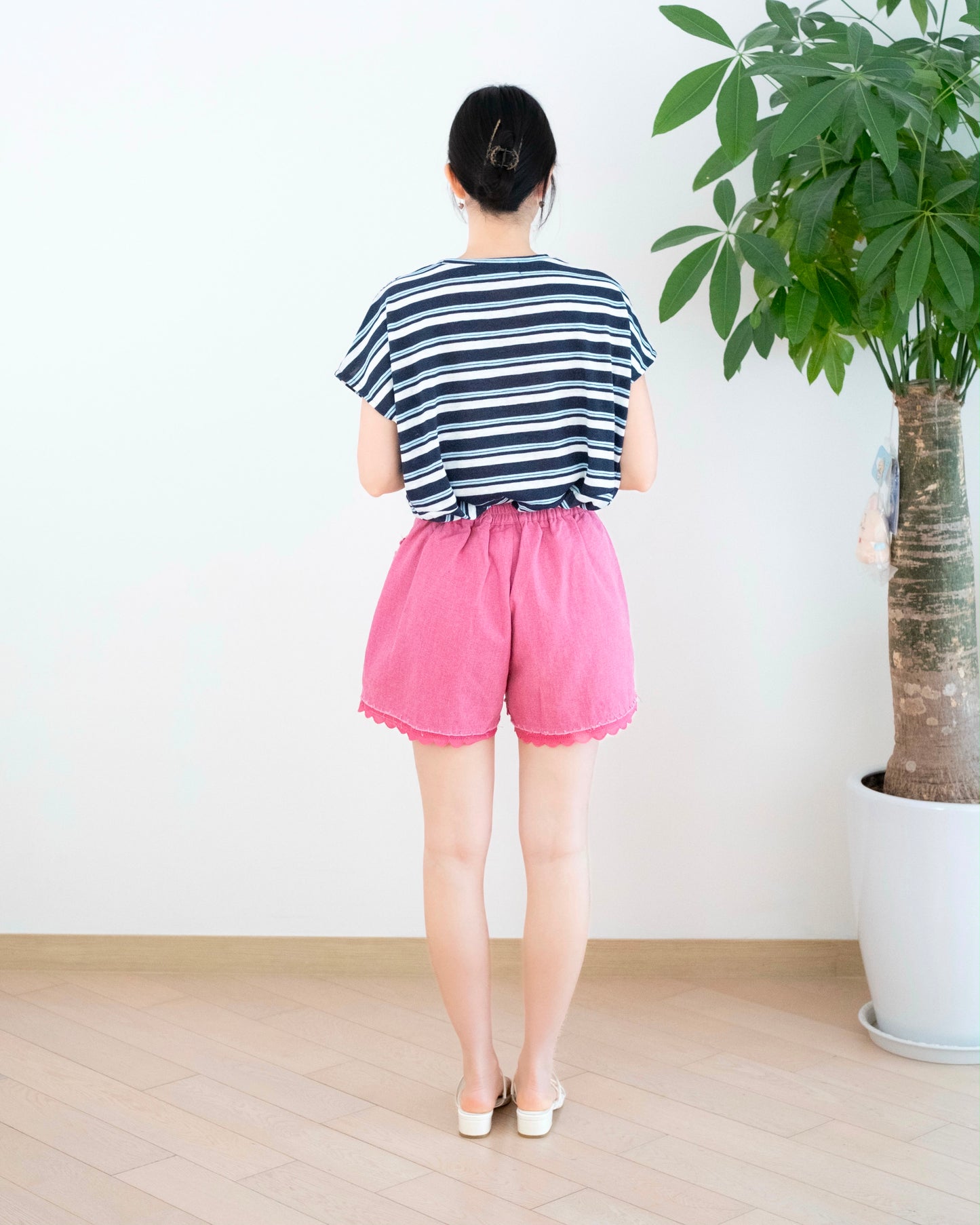 Lace拼邊口袋短褲