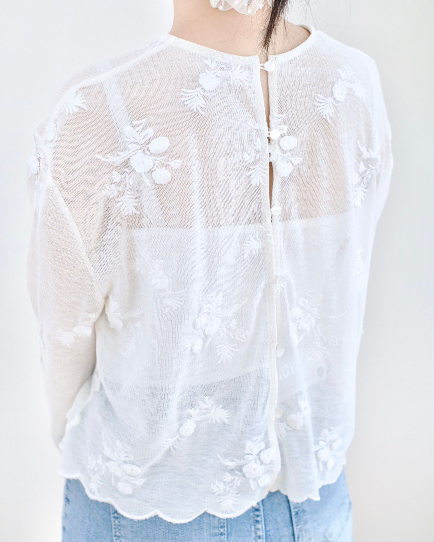 韓國高質兩穿刺繡襯衫