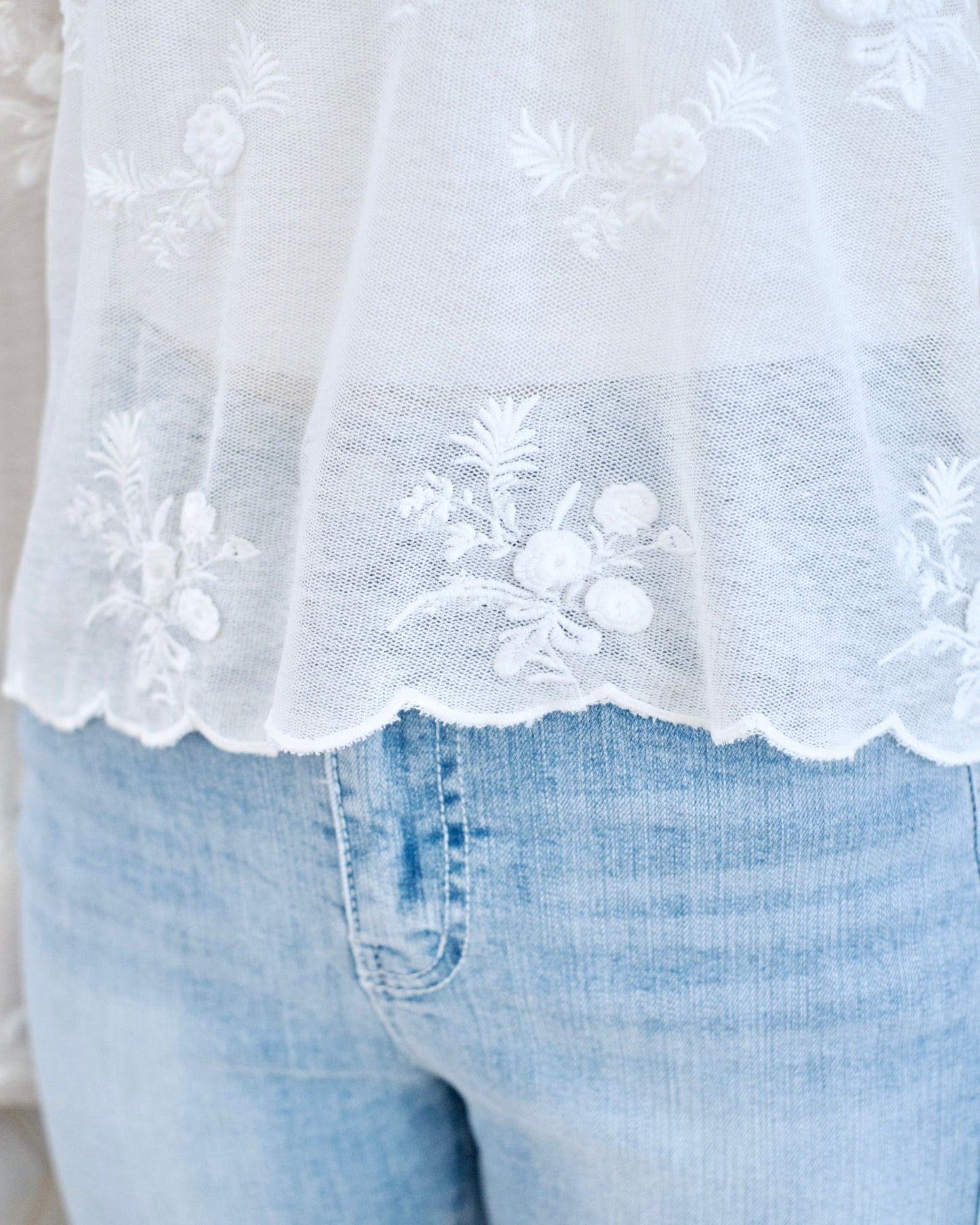 韓國高質兩穿刺繡襯衫